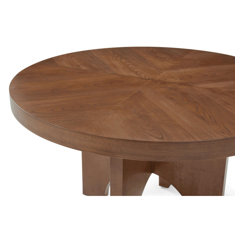 Catalina Round Solid Wood Dining Table, Earth