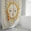 Rideau de douche avec tapis de bain-1179623473