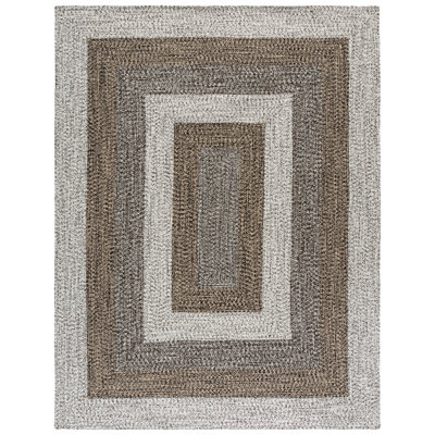 Burgan Woven Performance Machine Washable Performance Chevron Indoor/Outdoor Area Rug