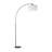 74.8“ Eclipse Arc Floor Lamp: Matte Black With Multi-angle Task White Shade