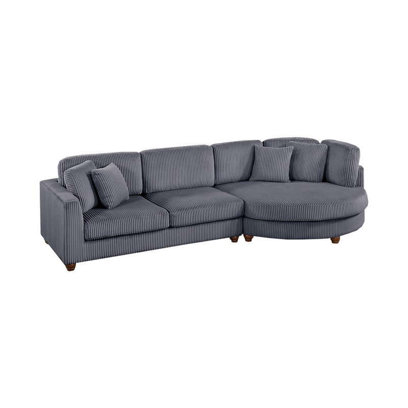 2-Piece Sectional Set XL, Gray