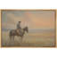 «Western Cowboy Riding Horse In The Field», impression sur toile encadrée pour chambre à coucher-109881748-109881750