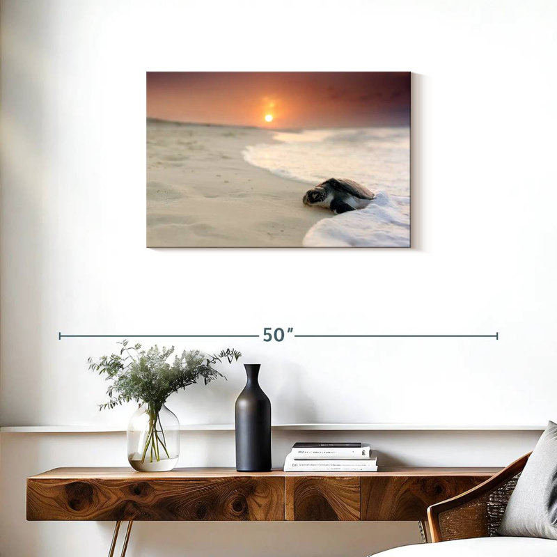 Brampt Turtle On The Shore, 20" H x 30" W