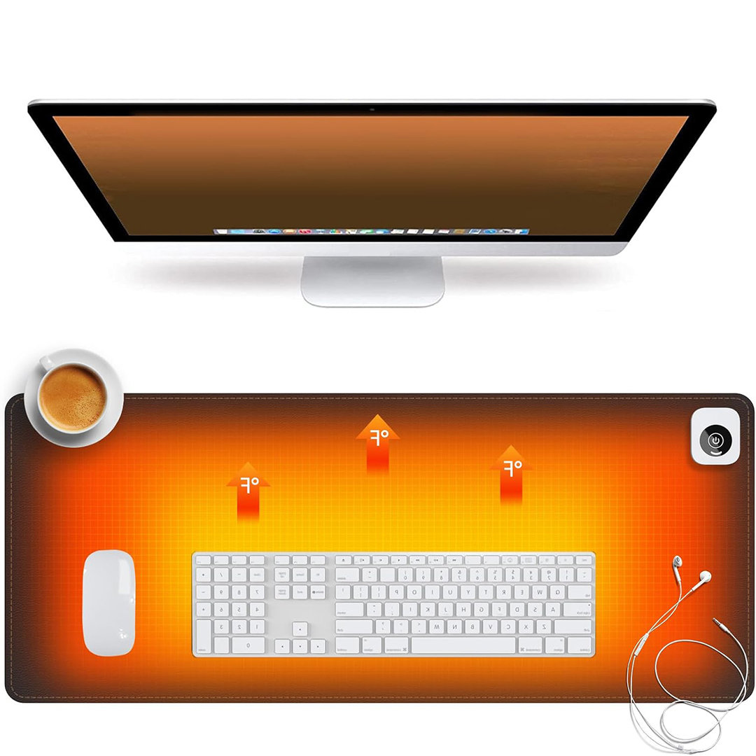 Heated Desk Pad, 31.5x13 Fast Heating Mouse Pad With 5 Temperature Settings, Dig - View #6