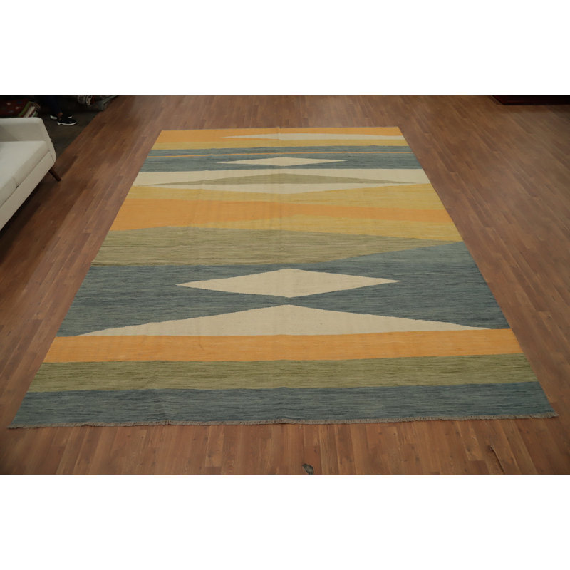 Tapis géométrique kilim 10 x 13