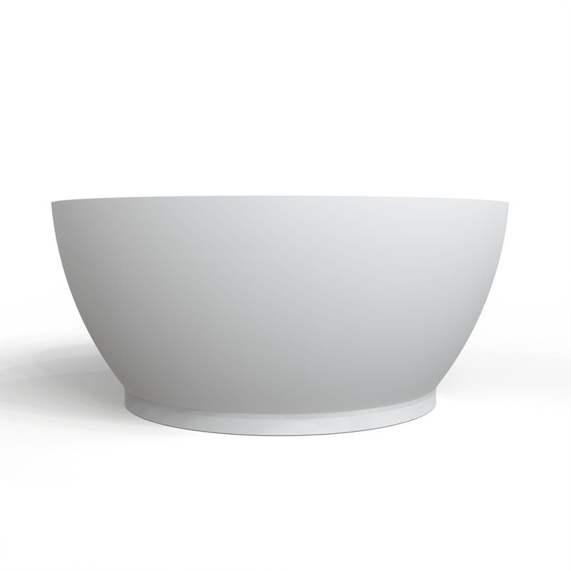 freestanding solid surface soaking bathtub for bathroom
