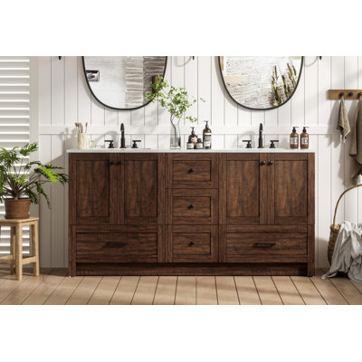 Meuble-lavabo double 66 po Soma_Farmhouse / Country_VF2866