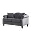 Canapé Chesterfield 57 po en velours gris pour le salon-184477739