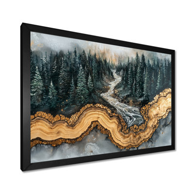 La forêt, veine de cristal de l'hiver V - Art mural forêt