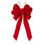 12" x 18" Red Canvas 11-Loop Hand Tied UV Bow 2.75" Size Ribbon