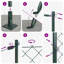 Vidaxl Chain Link Fence With Posts Steel-116797811-116797812