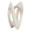 Sculpture circulaire abstraite en résine pour la décoration intérieure - Figurine décorative pour salon ou bureau - Blanche-202960183