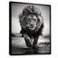 Lion noir et blanc qui court en Afrique - Art mural grand lion-244046783-217948572