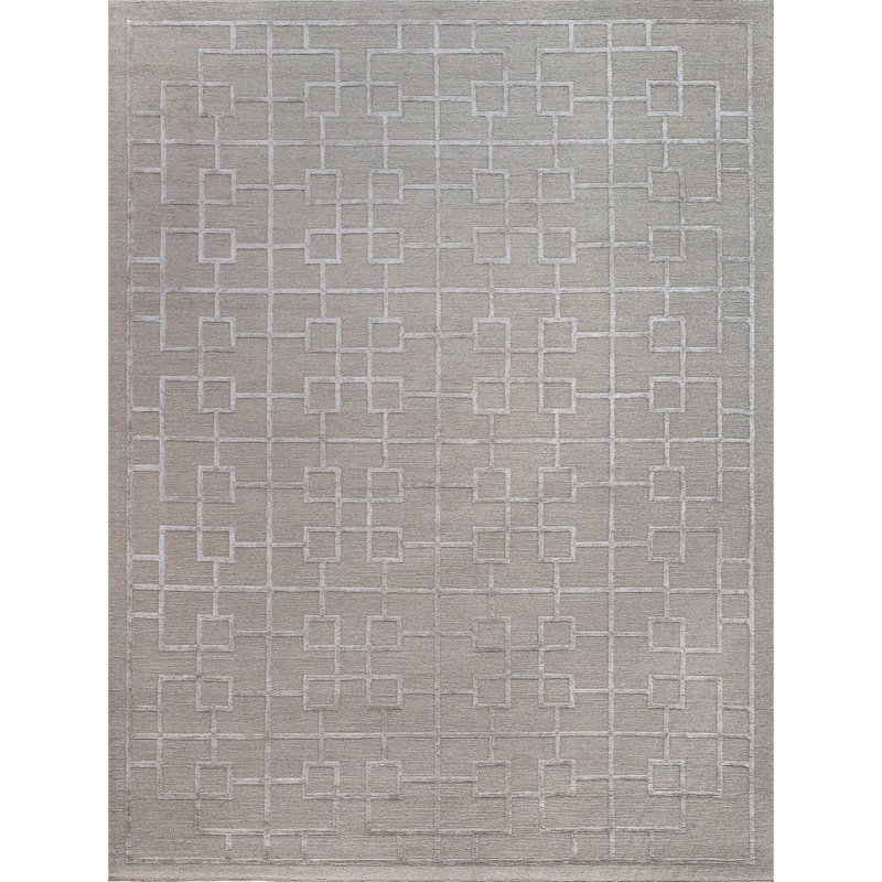 Hand Knotted Indoor Rug, Rectangle 6' x 9'