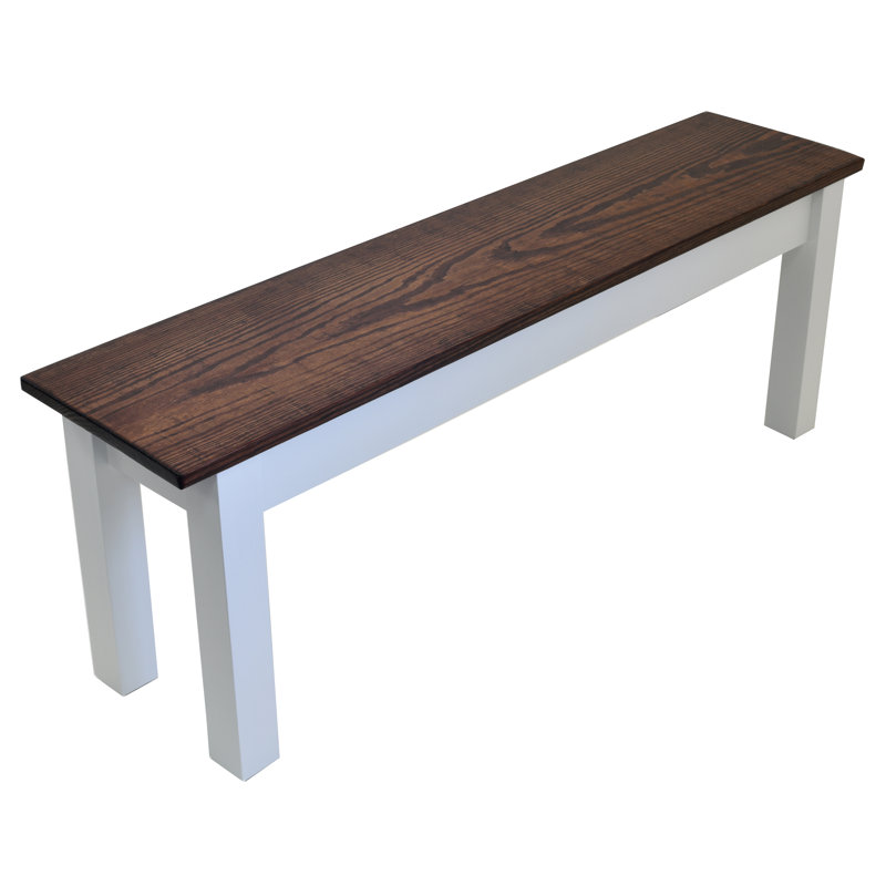 Armano Solid Wood Bench, 17" H x 54" W x 12" D, Brown/Gray