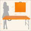 Table pliante portative orange 4 pi 4 po et pliable pour un maximum de 135 kg-1749233012