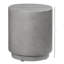 Round Side Table, Lightweight Accent Table With Concrete Finish, Nightstand With 4 Adjustable Feet For Indoor, Outdoor, Light Grey