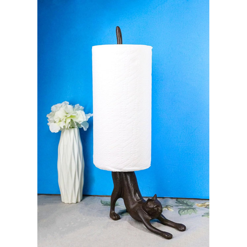 Porte-essuie-tout rustique en fonte avec porte-papier essuie-tout