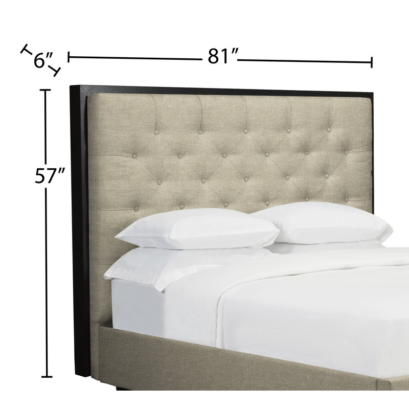 Tête de lit à panneau rembourré Winfield, Beige, Très grand