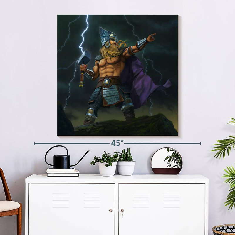 Thor, dieu du tonnerre, H 33 po x l 33 po