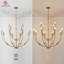 Grand lustre 12 lumières pour hauts plafonds, luminaire suspendu rustique de style bougie à 2 niveaux de 35 pouces pour vestibule de vestibule de salon-123465965