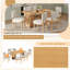 Ensemble de table de salle à manger en bois 7 pièces avec chaises rembourrées Panaha Farmhouse-2033857018