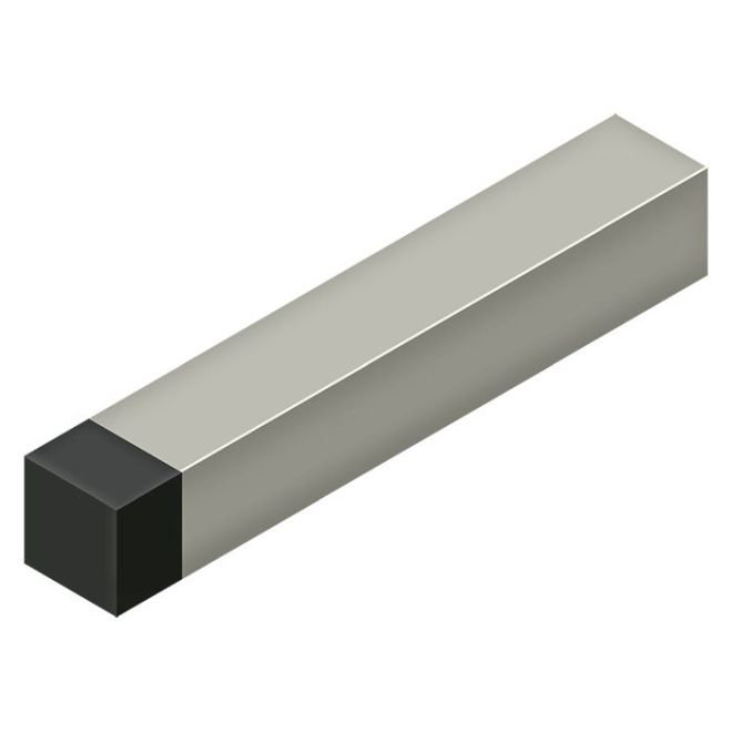 Plinthe pare-chocs moderne Deltana BDSS40U15, laiton massif nickel brossé