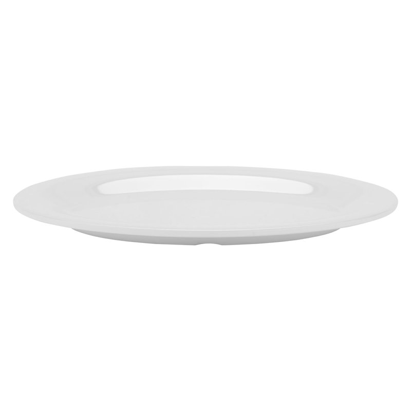 GET Plateau de service ovale en mélamine OP-610-MIX, H 1 po x L 9,75 po x l 7,25 po, Blanc diamant