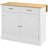 Rolling Kitchen Island With Drop Leaf Wood Breakfast Bar, Farmhouse Kitchen Cart With 2 Drawers, Adjustable Shelves, Kitchen Island