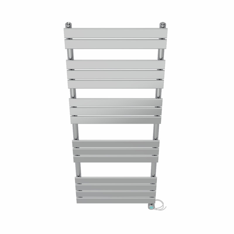 Flat Panel Towel Rail Heated Towel Rails, 160cm H x 60cm W x 6.2cm D, Chrome