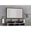 Miroir de salle de bain 84 po x 48 po à DEL avec cadre en aluminium, miroir de meuble-lavabo mural, anti-buée, mémoire, 3 couleurs, réglable en continu