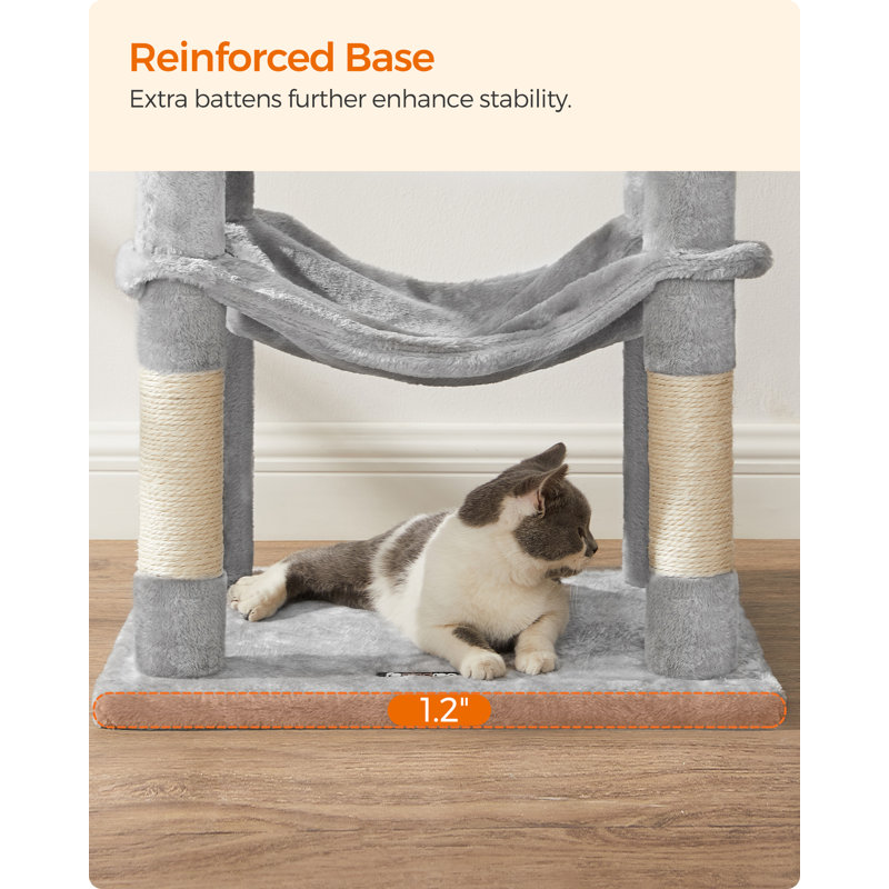 Maison pour chat 56 "à plusieurs niveaux, Gris
