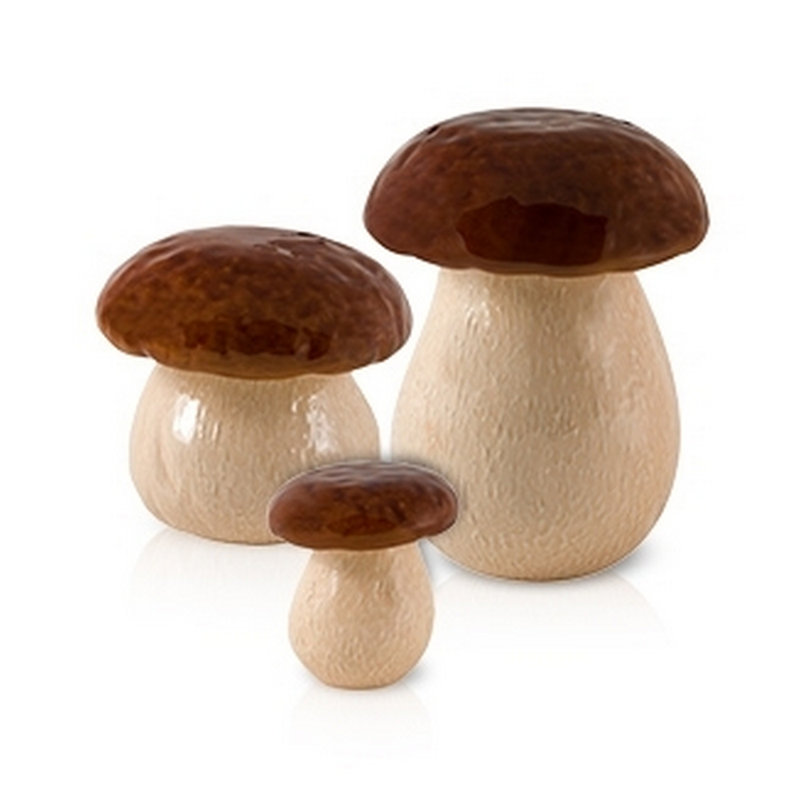 Mushroom Handmade Earthenware Decorative Box, 12.5" H x 11.5" W x 11.5" D