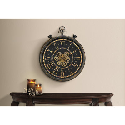 Round, Gear Mechanism, Large Oversized, Wall Clock