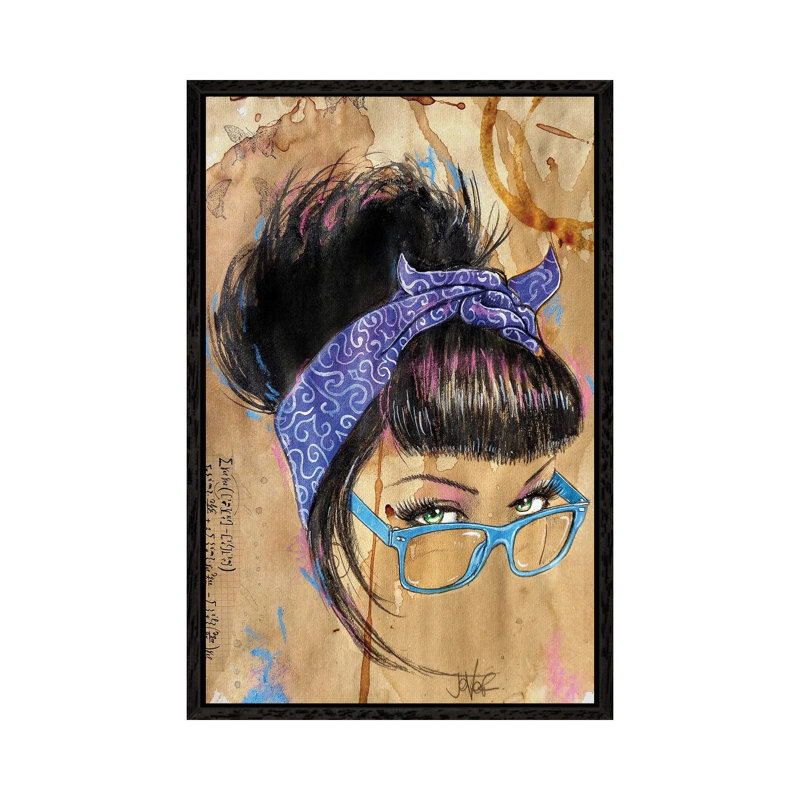 Retro Hyped by Loui Jover - Print on Canvas, Black Framed, 66.04 cm H x 45.72 cm W