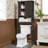 Trijal Metal & MDF Wood, Over Toilet Storage Cabinet with Barn Doors-342012887