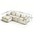 107" Compressed Sectional Sofas(Black)-1993808461