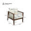 Fauteuil club d'extérieur avec structure en bois d'acacia et dossier en corde-467137683