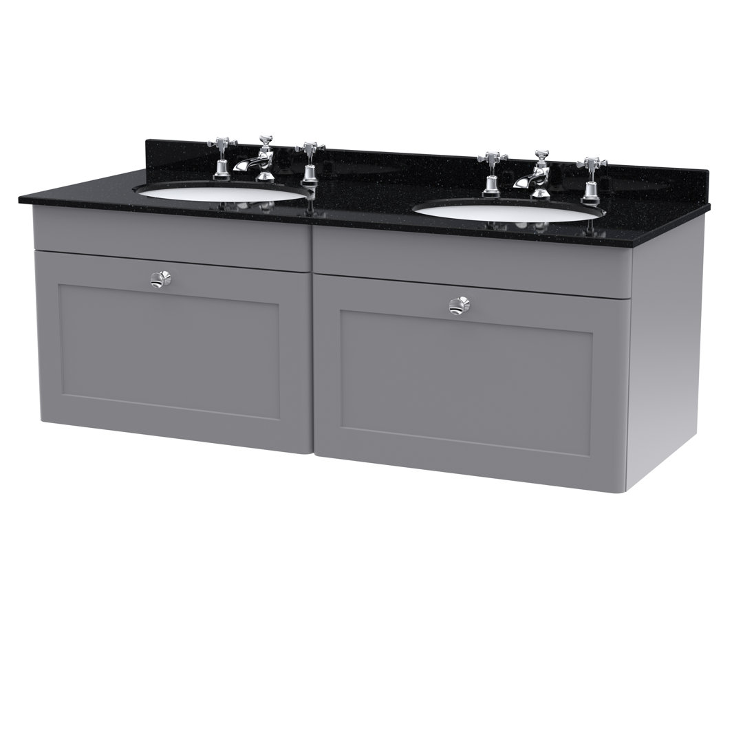 Classique 1220mm Double Bathroom Vanity with Drop In Vitreous China Basin