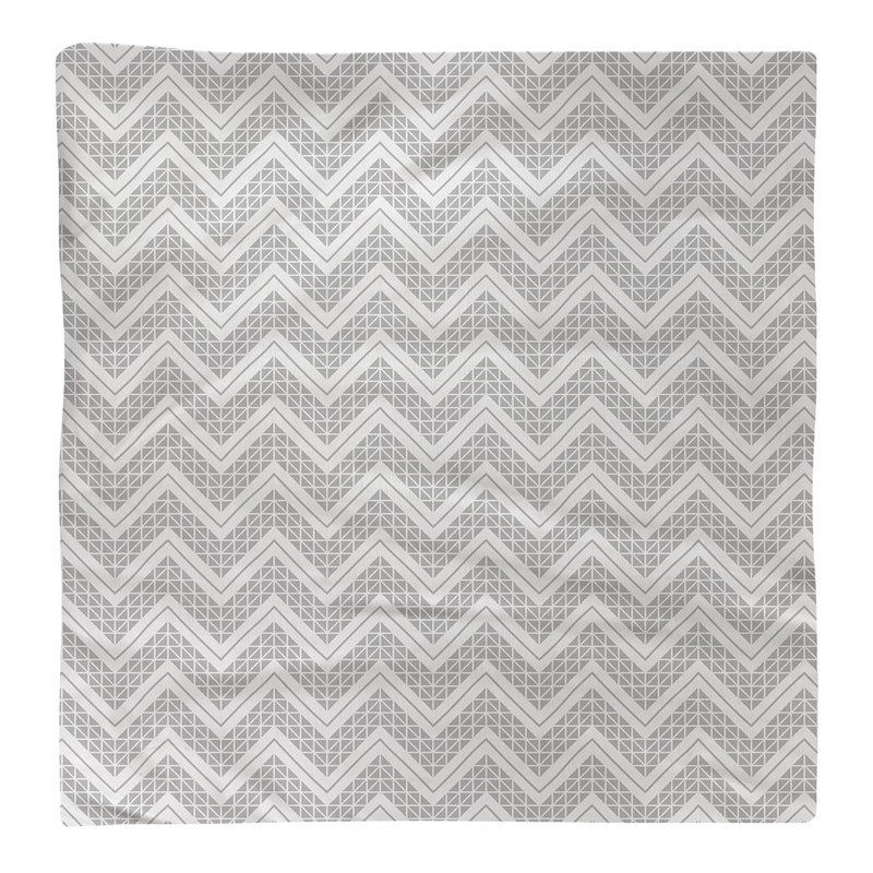 Serviette de coton à la main inversée classique Stephenie, Gris, Sergé de coton, H 0,1 po x l 10 po x P 10 po