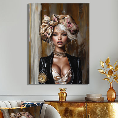 Femme blonde avec une expression sensuelle - mode femme, art mural