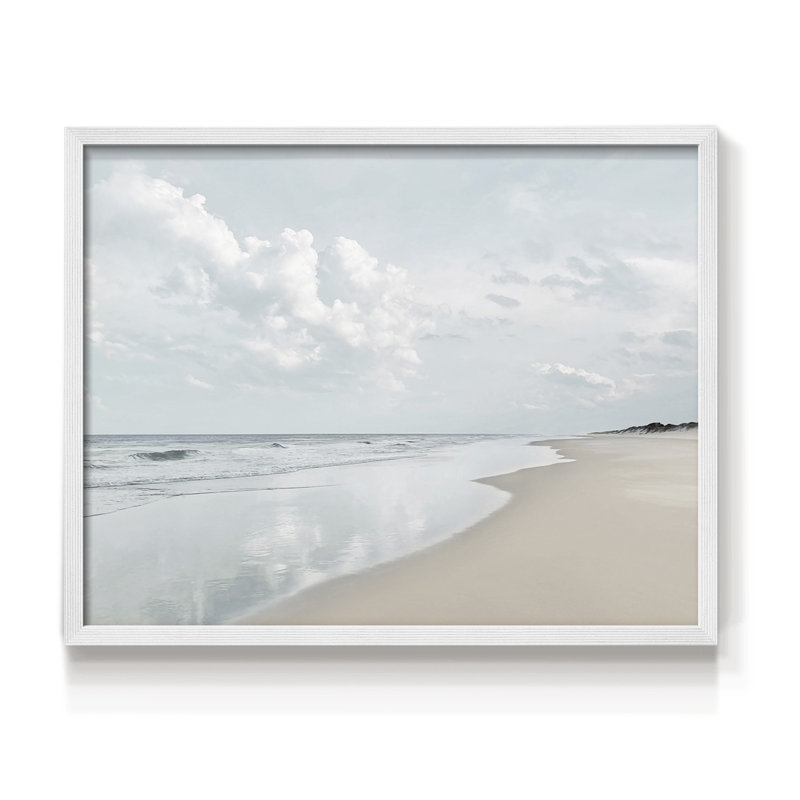 Bord de mer - impression encadrée - réaménageable, H 11 po x l 14 po, Blanc