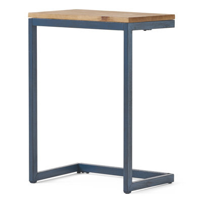 Large Fir Wood And Iron Accent Table In Antique Style, Bringing Aesthetic Storage To Your Decor, 12.63 Inches Wide, 18.12 Deep, 25.99 High - Finished Base With Natural Top Table, Ideal For Various