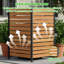 Écran de clôture en bois et métal de 38 po x H 60 po, 2 pièces, panneau de fixation pour surface dure, sans creusage, équipement de piscine et unités utilitaires