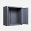 Armoire de garage murale en métal gris, H 13,47 po, solution de rangement pour les sous-sols, les cuisines et les entrepôts, tablettes amovibles, rangement à mouvement de charnière de porte précis, armoire avec charnière lisse, facile