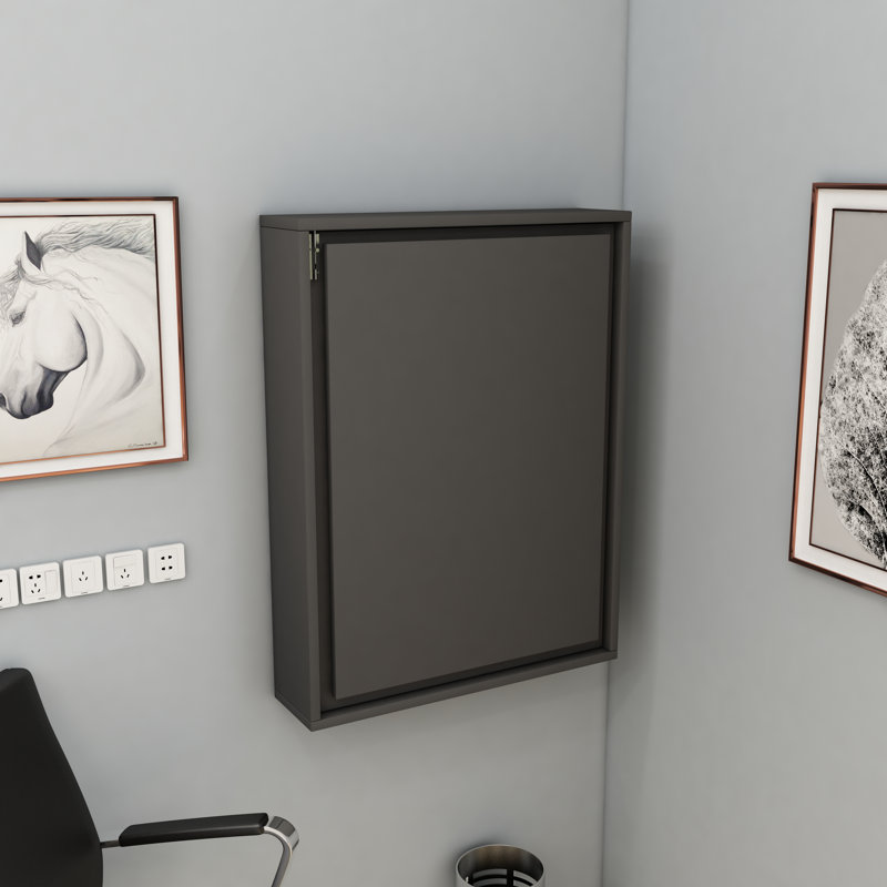 Computer Desk with Shelves Wall Mountable Lindzy, Anthracite