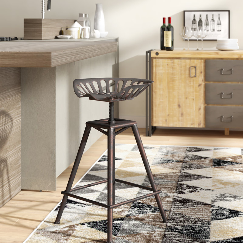 Tabouret à hauteur ajustable Belkis, Cuivre