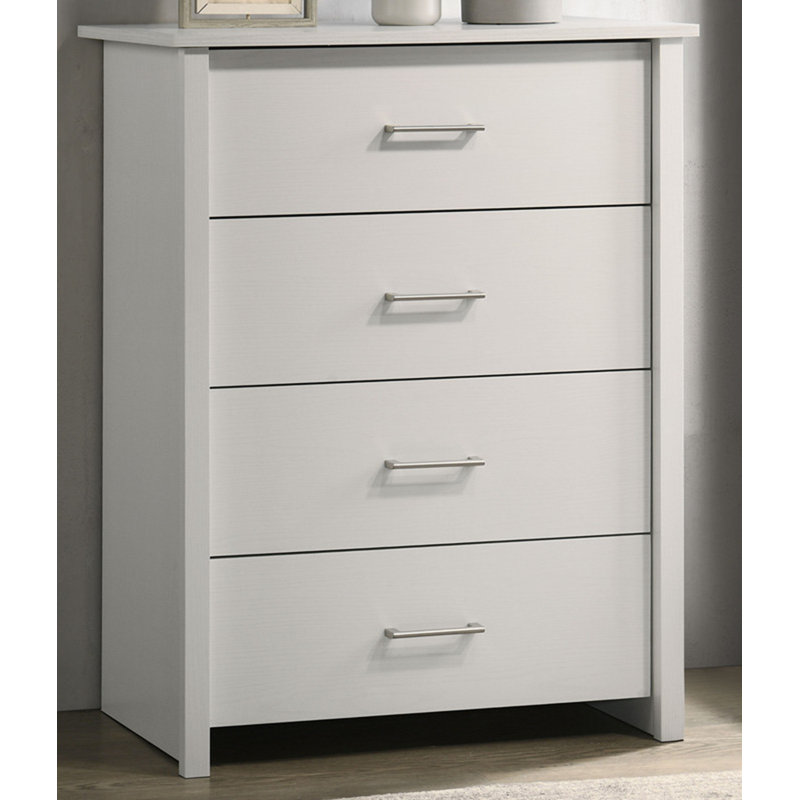 Commode 4 tiroirs Seraphiel, Blanc