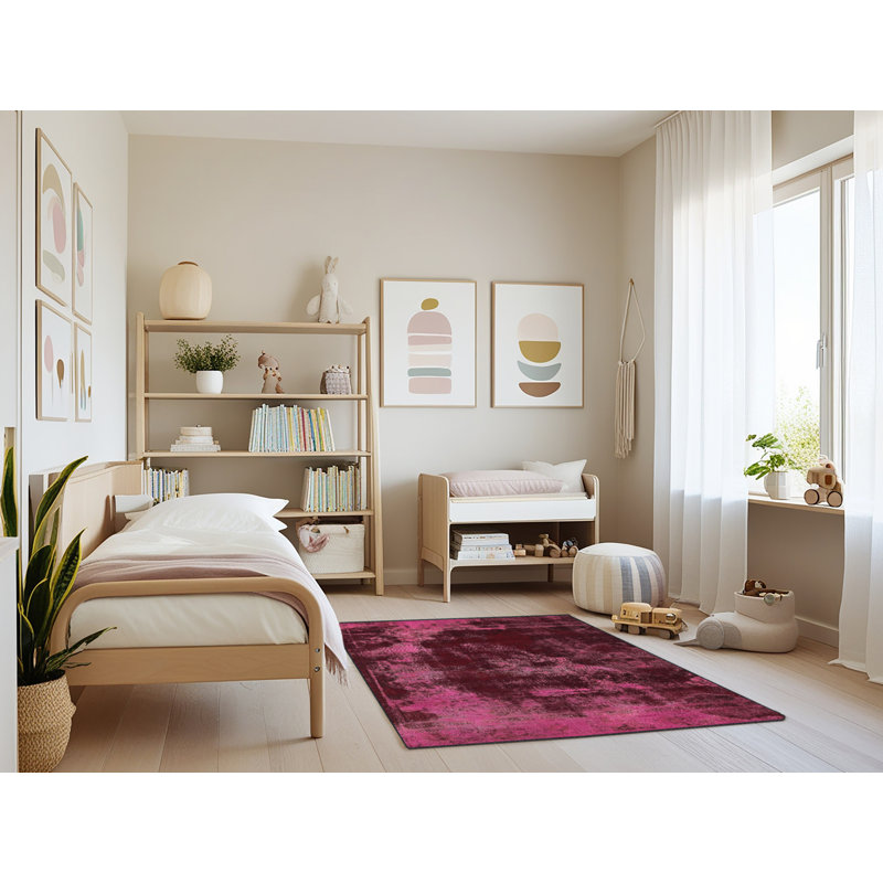 Tapis décoratif multicolore à motif abstrait, Rectangle 3 pi x 5 pi