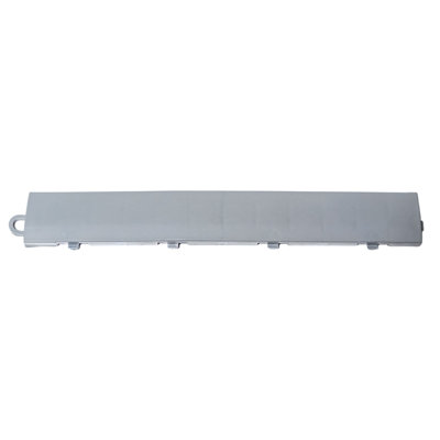 Garniture de plancher de plancher en plastique 12" x 1,75" gris
